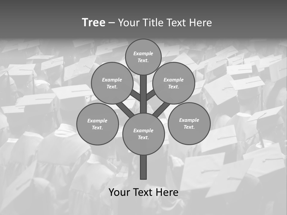 School Children Cap And Gown PowerPoint Template