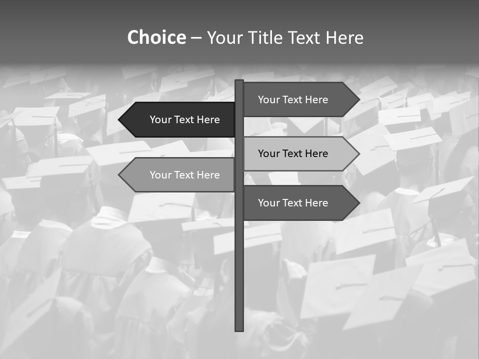 School Children Cap And Gown PowerPoint Template