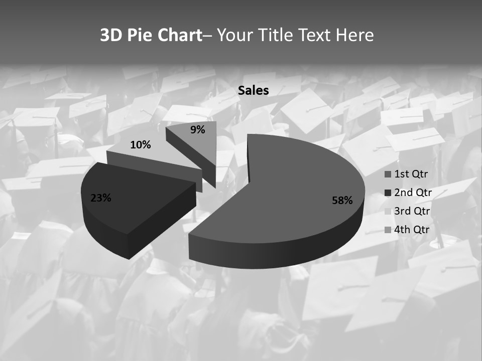 School Children Cap And Gown PowerPoint Template