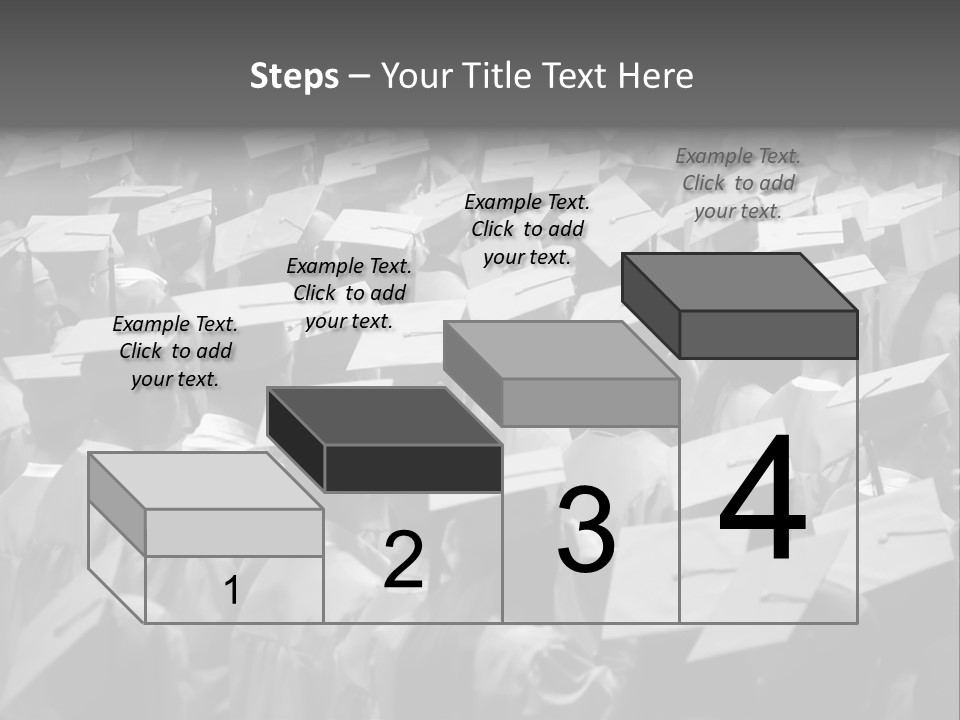 School Children Cap And Gown PowerPoint Template