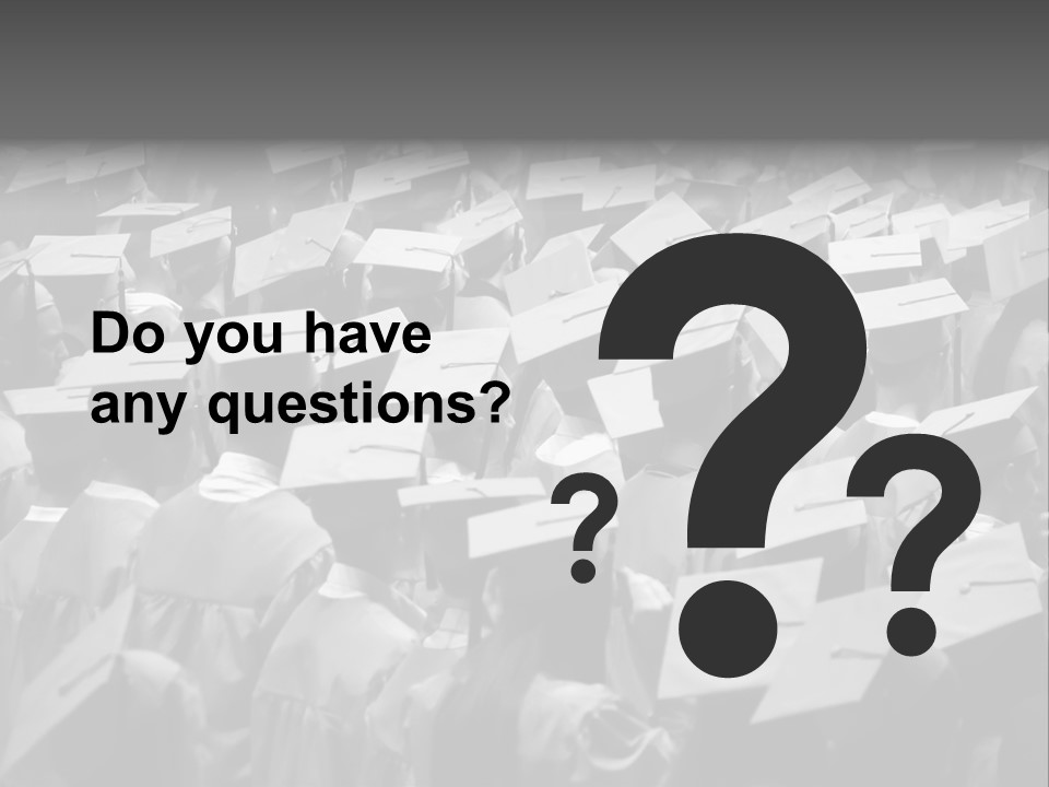 School Children Cap And Gown PowerPoint Template