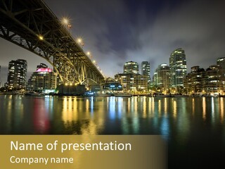 Highway Night Granville PowerPoint Template