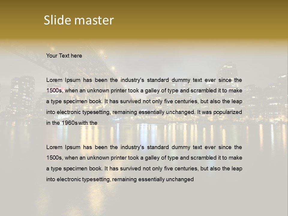 Highway Night Granville PowerPoint Template