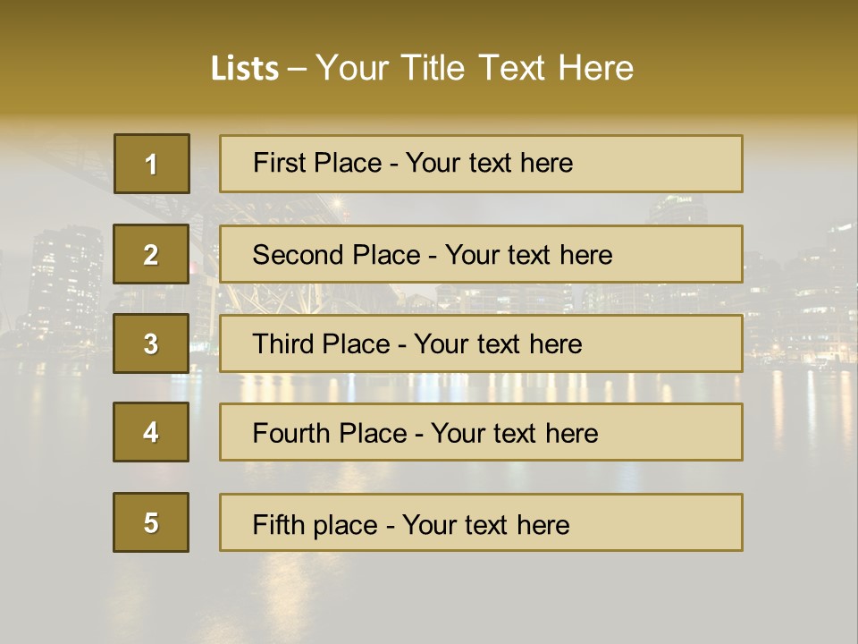 Highway Night Granville PowerPoint Template