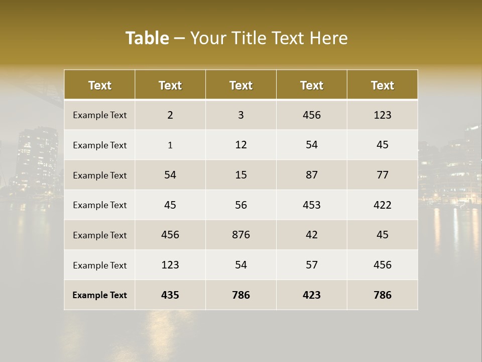 Highway Night Granville PowerPoint Template