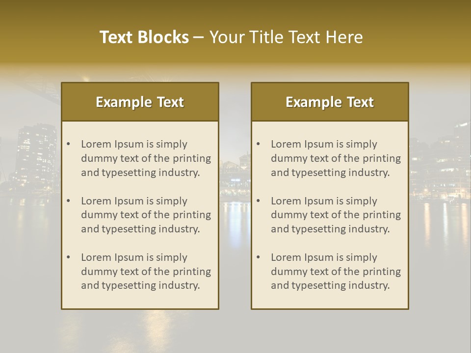 Highway Night Granville PowerPoint Template