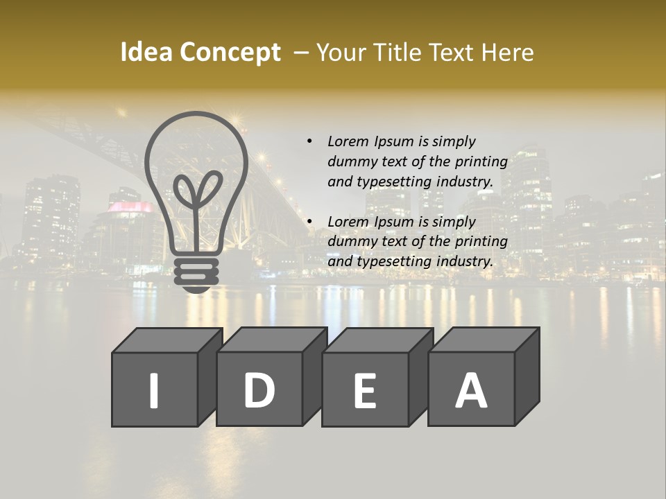 Highway Night Granville PowerPoint Template