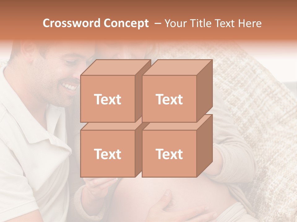 A Man And Woman Sitting On A Couch Looking At A Picture PowerPoint Template