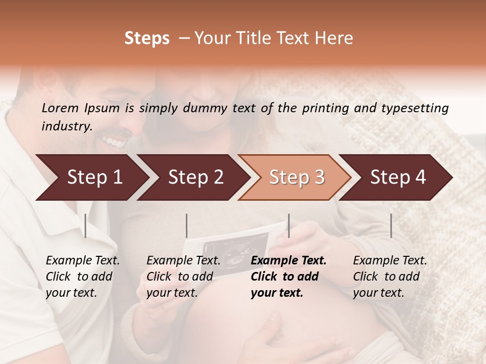 A Man And Woman Sitting On A Couch Looking At A Picture PowerPoint Template
