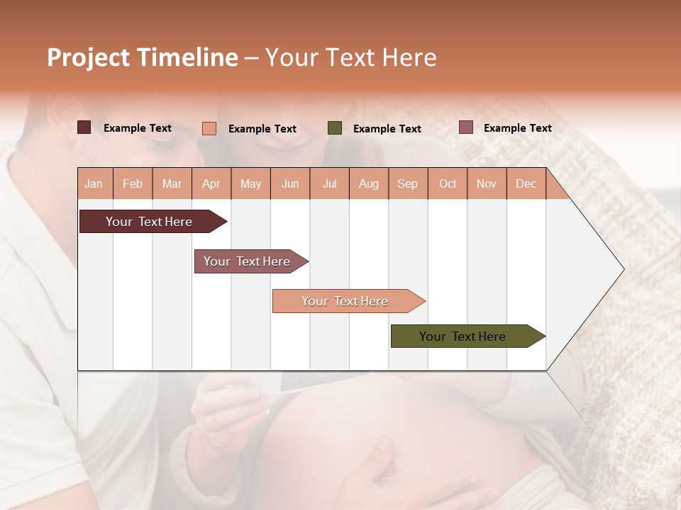A Man And Woman Sitting On A Couch Looking At A Picture PowerPoint Template