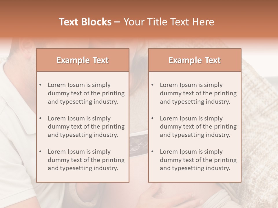 A Man And Woman Sitting On A Couch Looking At A Picture PowerPoint Template