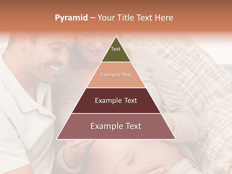 A Man And Woman Sitting On A Couch Looking At A Picture PowerPoint Template