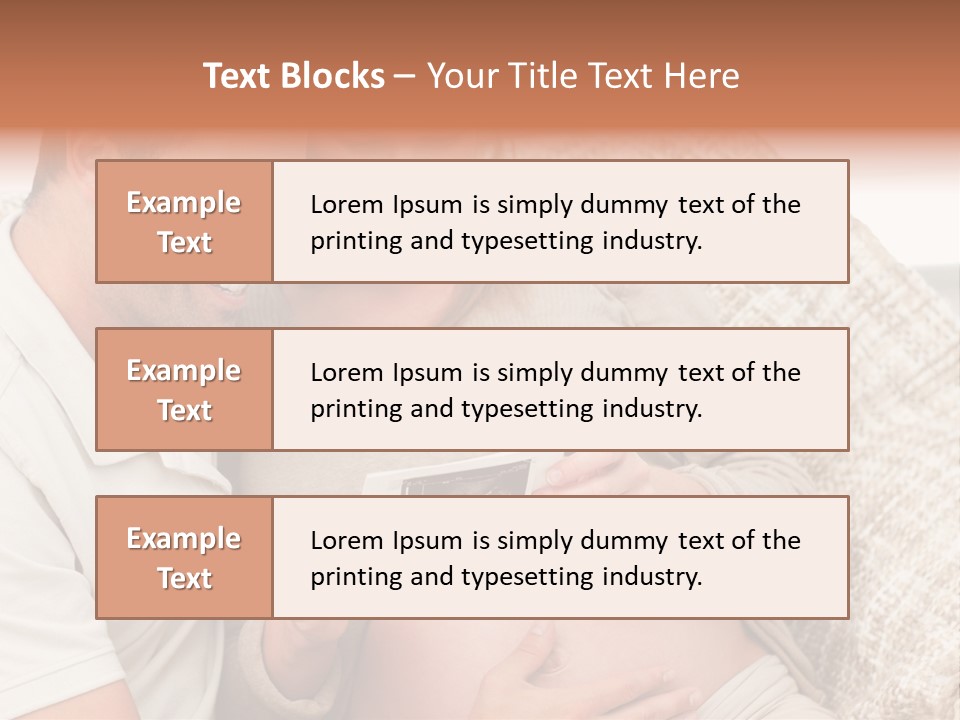 A Man And Woman Sitting On A Couch Looking At A Picture PowerPoint Template