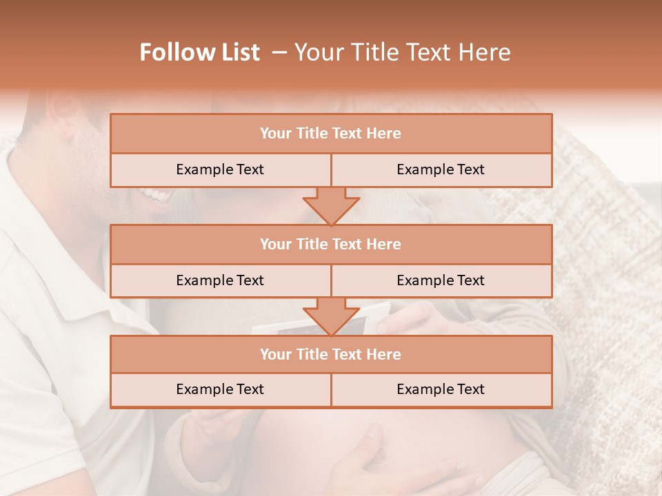 A Man And Woman Sitting On A Couch Looking At A Picture PowerPoint Template