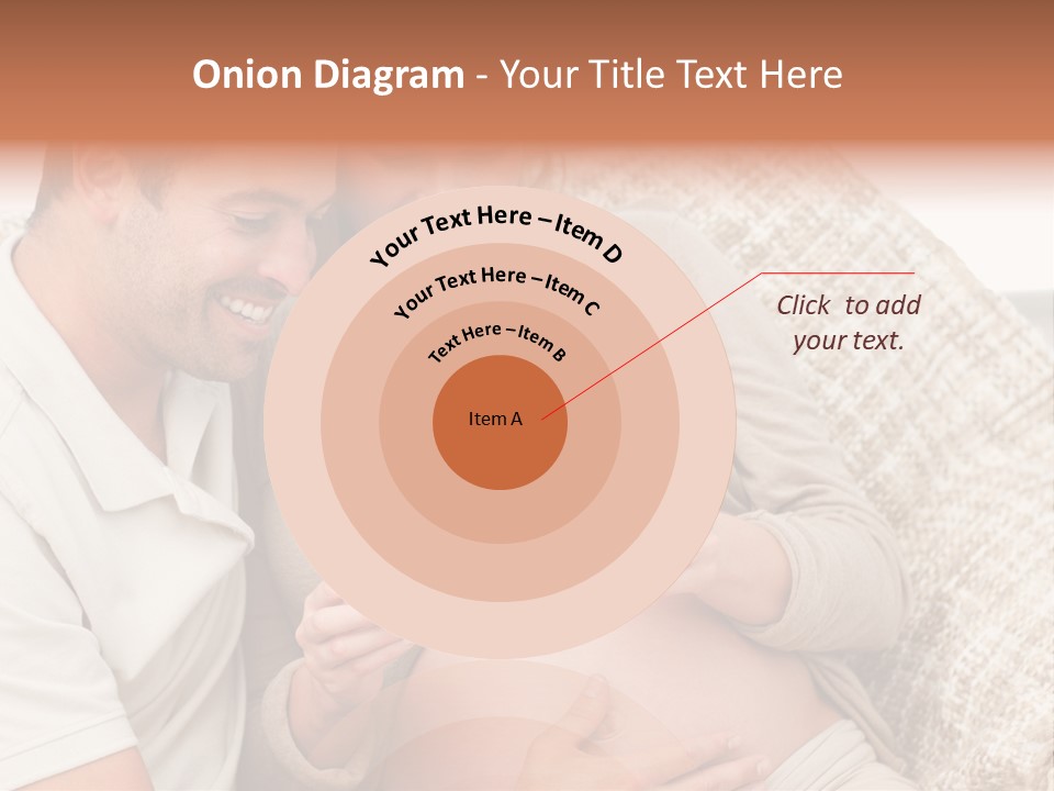 A Man And Woman Sitting On A Couch Looking At A Picture PowerPoint Template