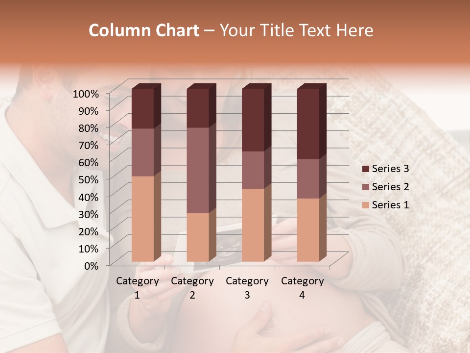 A Man And Woman Sitting On A Couch Looking At A Picture PowerPoint Template