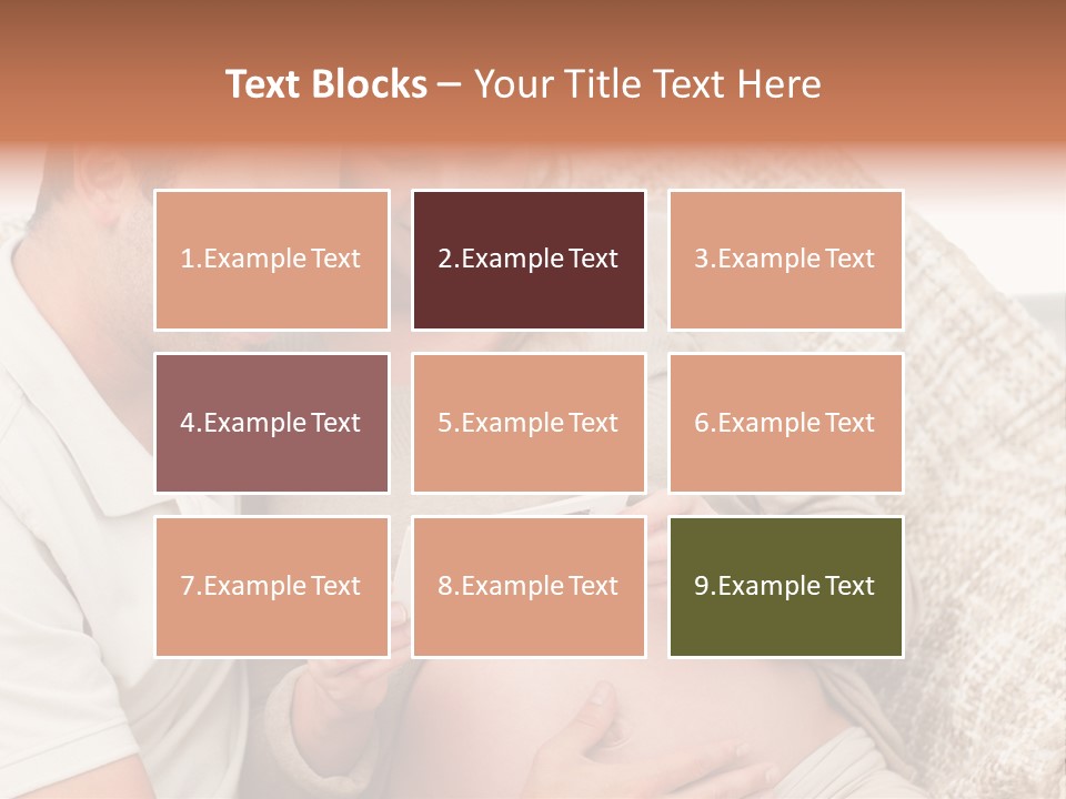 A Man And Woman Sitting On A Couch Looking At A Picture PowerPoint Template