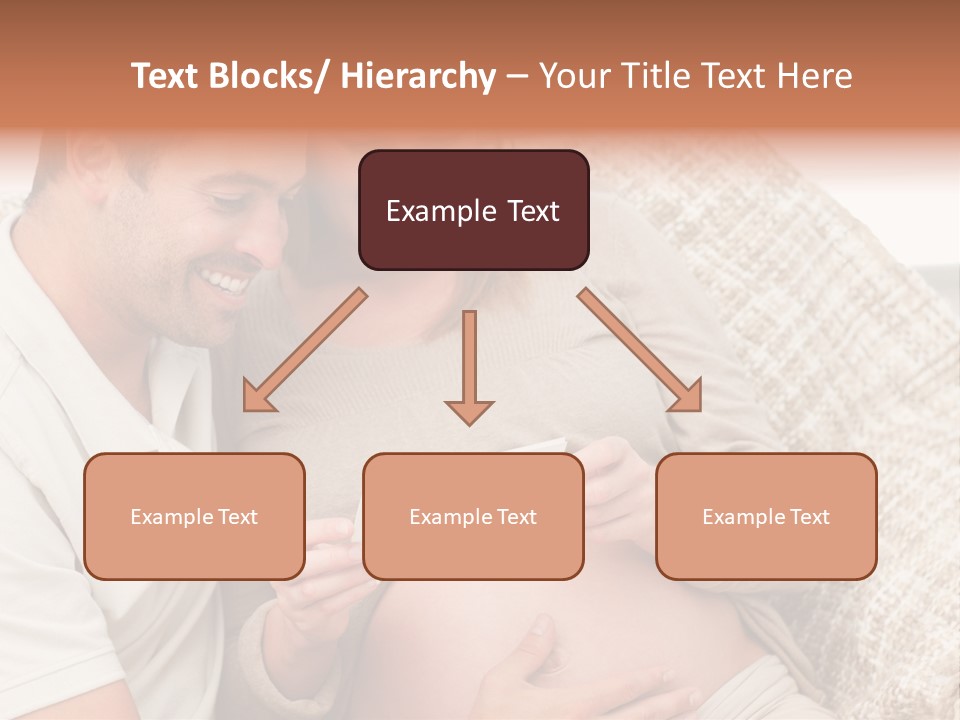 A Man And Woman Sitting On A Couch Looking At A Picture PowerPoint Template