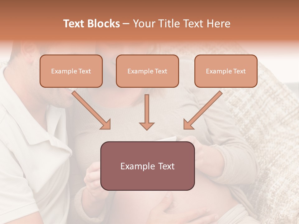A Man And Woman Sitting On A Couch Looking At A Picture PowerPoint Template