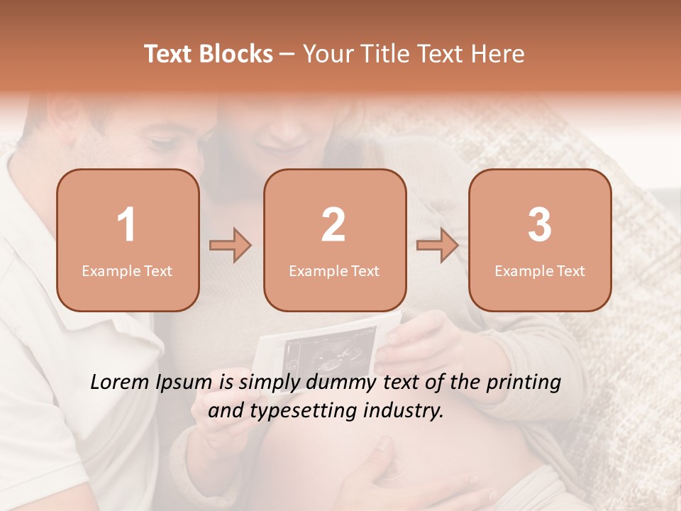 A Man And Woman Sitting On A Couch Looking At A Picture PowerPoint Template