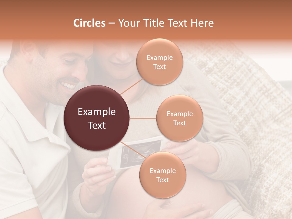 A Man And Woman Sitting On A Couch Looking At A Picture PowerPoint Template