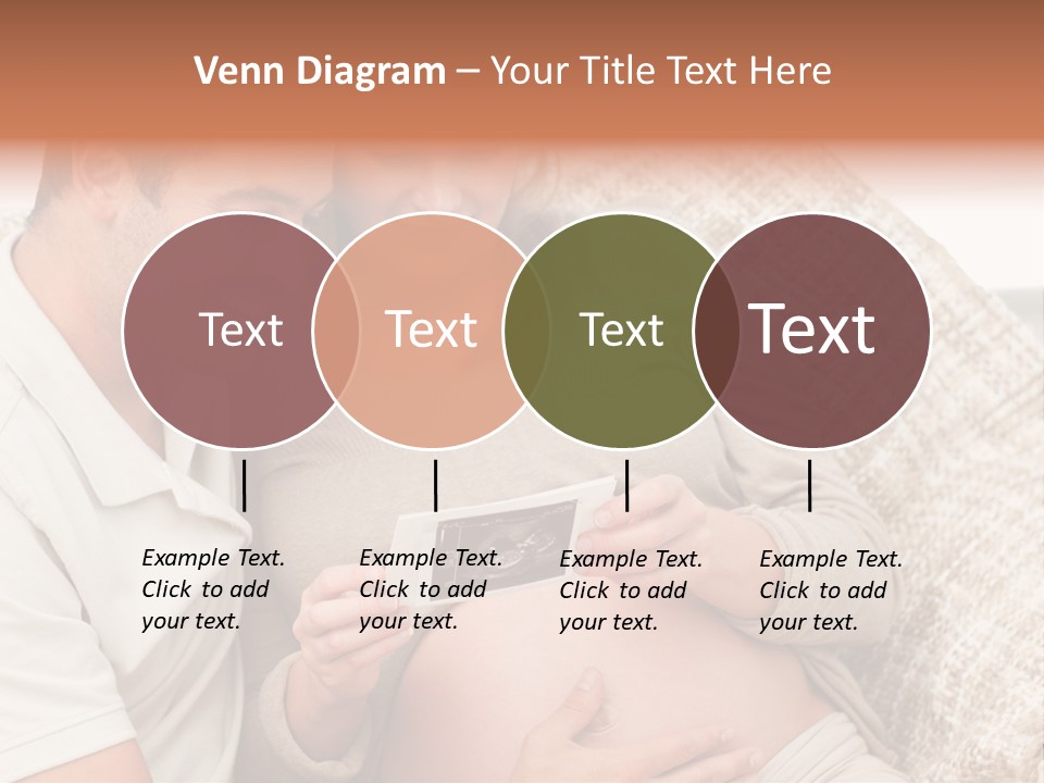 A Man And Woman Sitting On A Couch Looking At A Picture PowerPoint Template