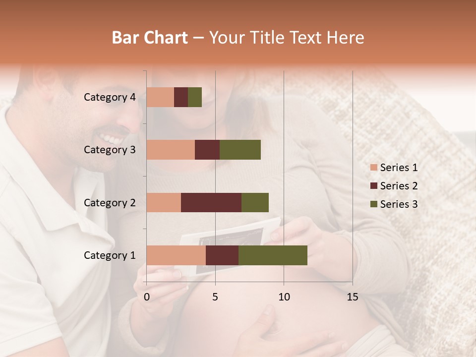 A Man And Woman Sitting On A Couch Looking At A Picture PowerPoint Template