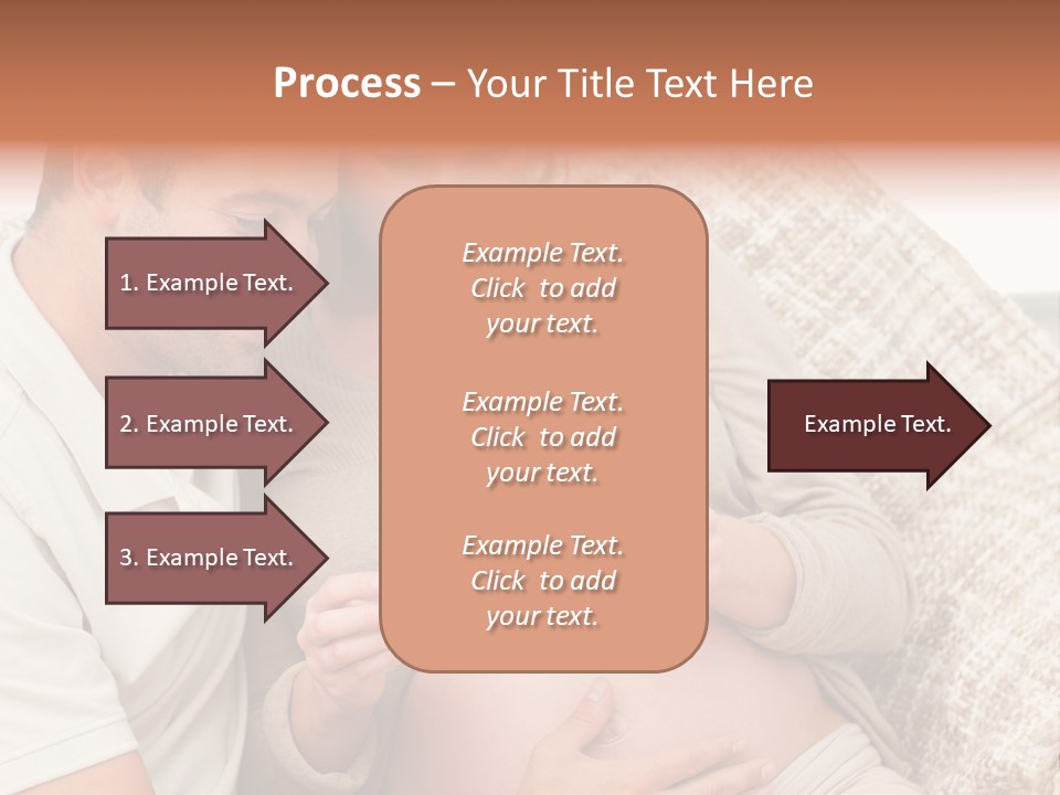 A Man And Woman Sitting On A Couch Looking At A Picture PowerPoint Template