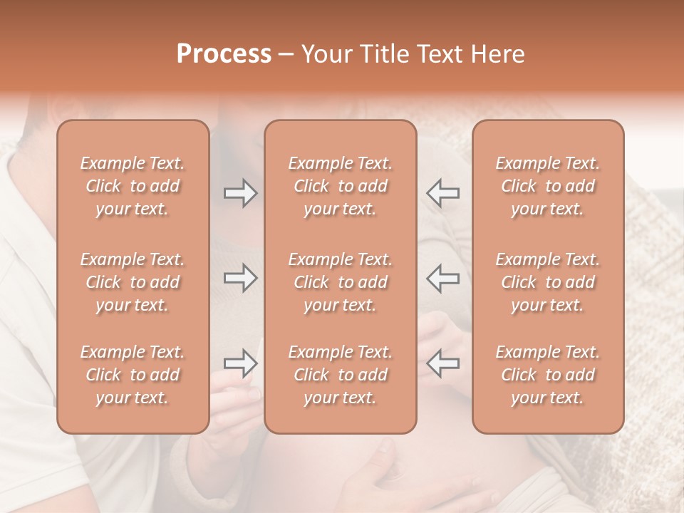A Man And Woman Sitting On A Couch Looking At A Picture PowerPoint Template