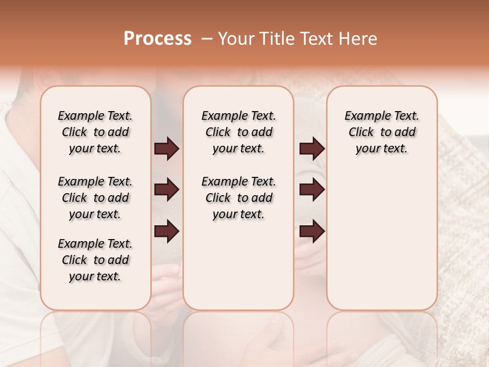 A Man And Woman Sitting On A Couch Looking At A Picture PowerPoint Template