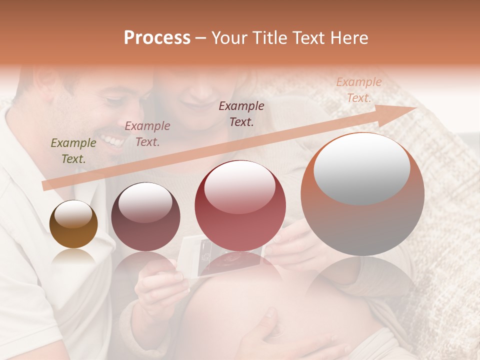 A Man And Woman Sitting On A Couch Looking At A Picture PowerPoint Template