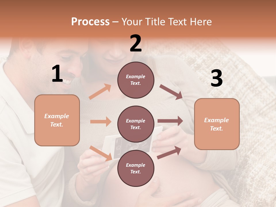 A Man And Woman Sitting On A Couch Looking At A Picture PowerPoint Template