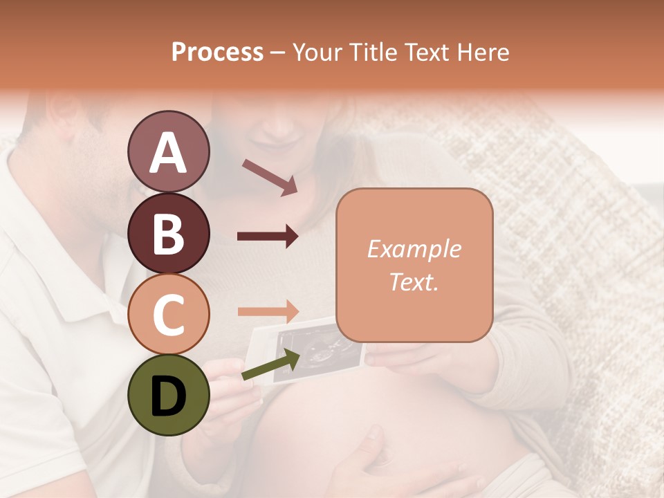 A Man And Woman Sitting On A Couch Looking At A Picture PowerPoint Template