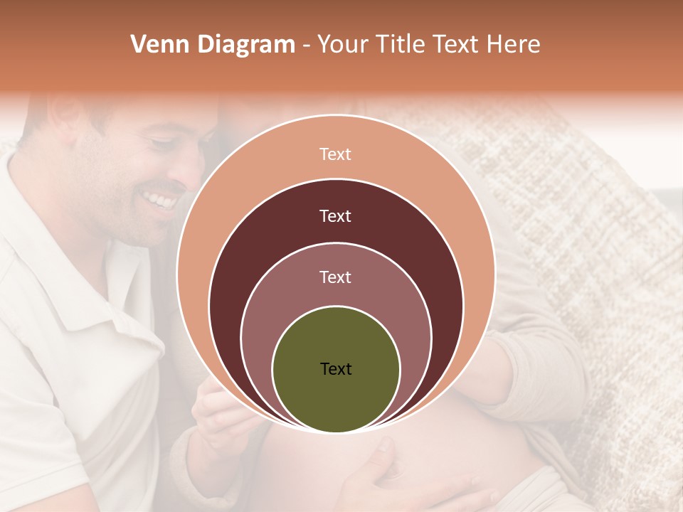 A Man And Woman Sitting On A Couch Looking At A Picture PowerPoint Template