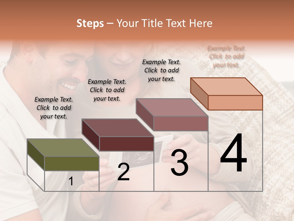 A Man And Woman Sitting On A Couch Looking At A Picture PowerPoint Template