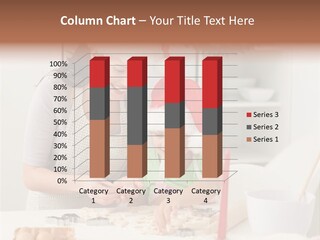 A Woman And A Child In Santa Hats Are At A Table PowerPoint Template