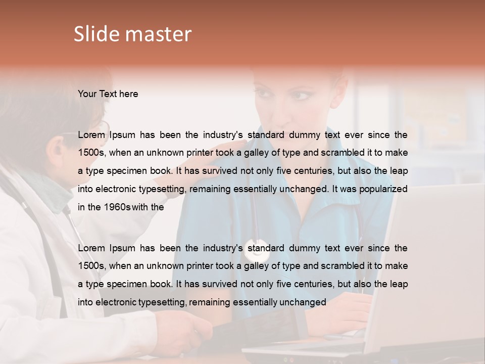A Doctor Checking A Patient's Chest With A Stethoscope PowerPoint Template