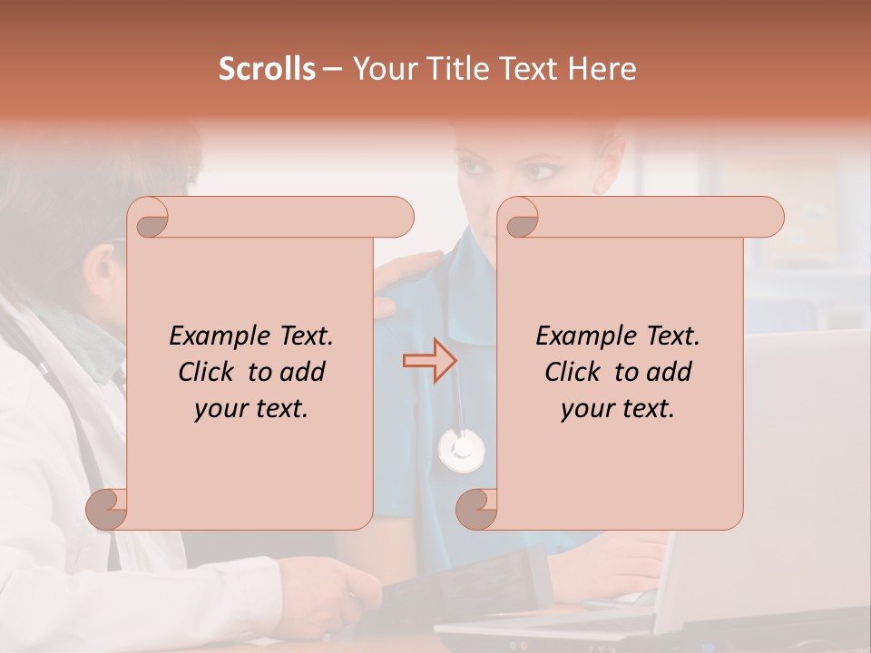 A Doctor Checking A Patient's Chest With A Stethoscope PowerPoint Template