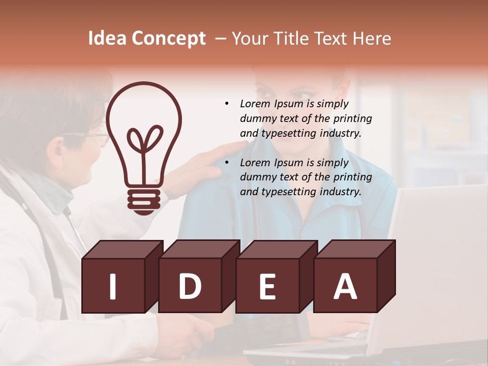 A Doctor Checking A Patient's Chest With A Stethoscope PowerPoint Template
