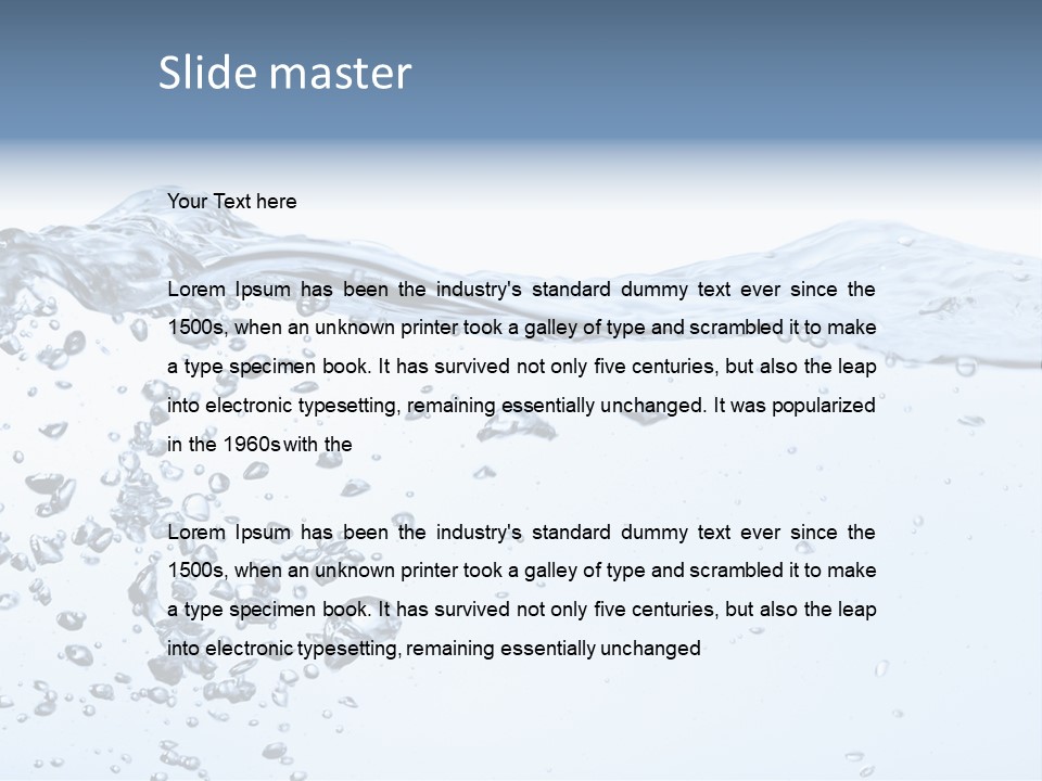 A Water Powerpoint Presentation Is Shown PowerPoint Template