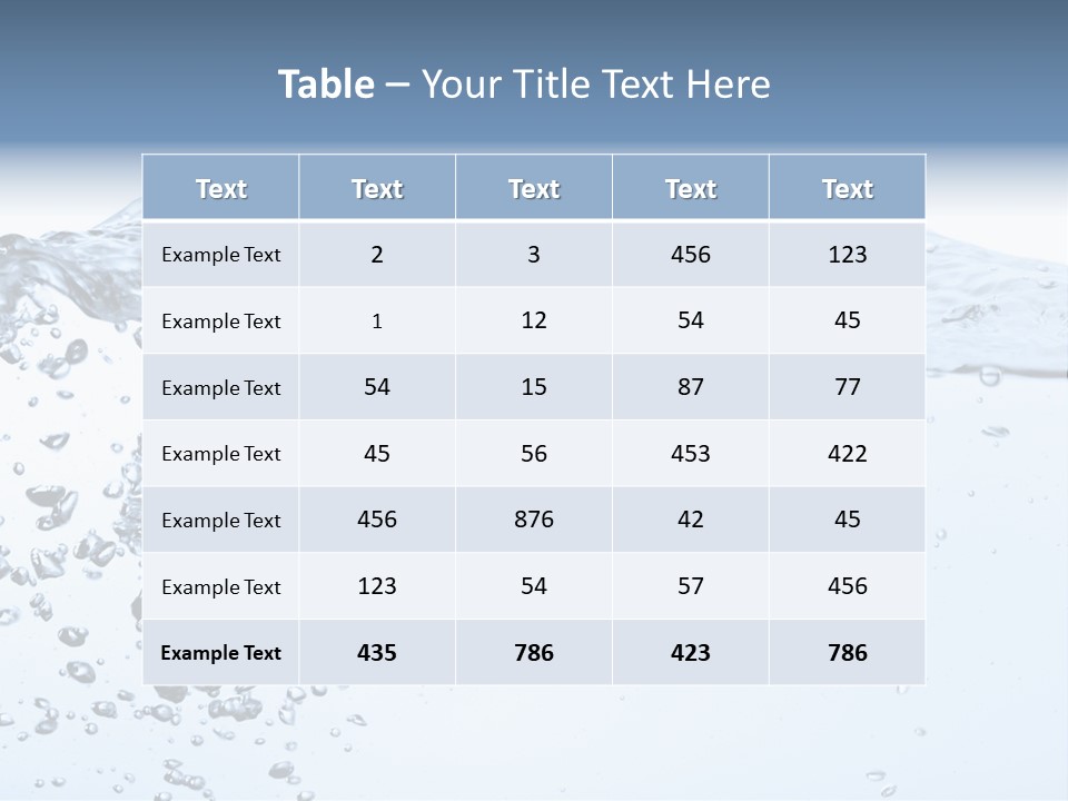 A Water Powerpoint Presentation Is Shown PowerPoint Template