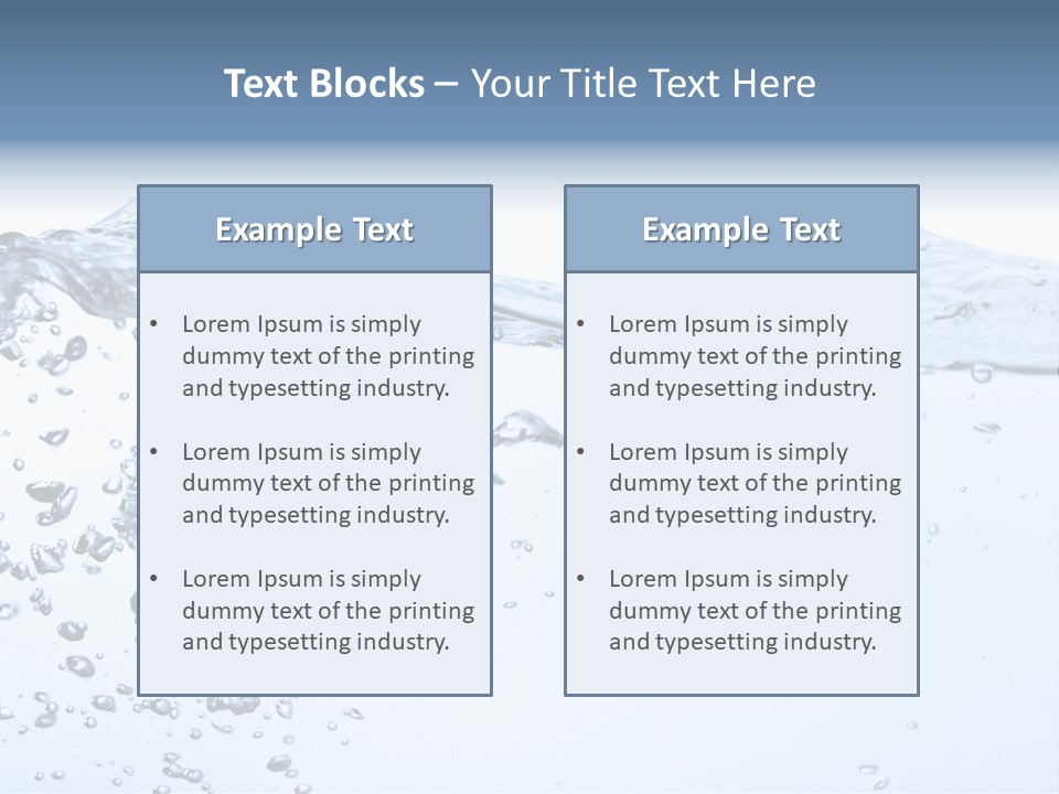 A Water Powerpoint Presentation Is Shown PowerPoint Template