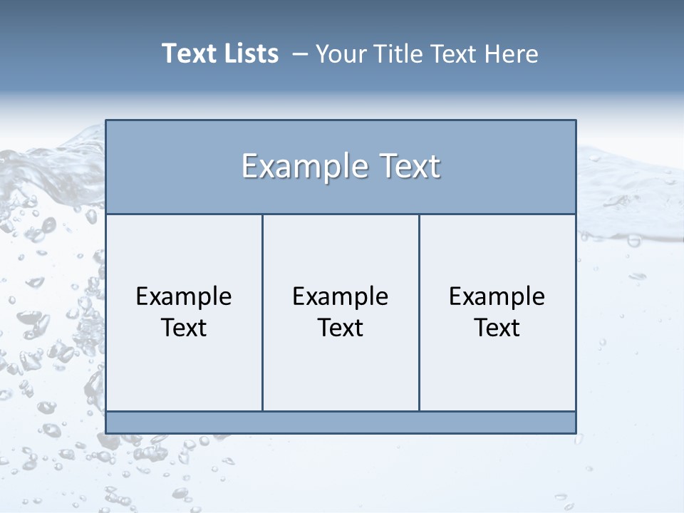 A Water Powerpoint Presentation Is Shown PowerPoint Template