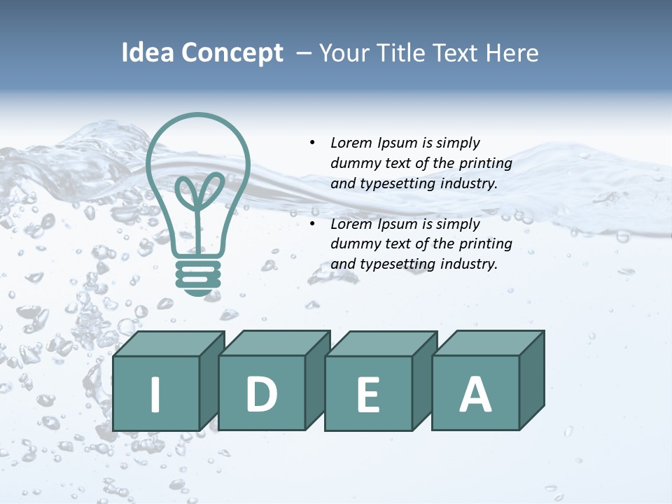 A Water Powerpoint Presentation Is Shown PowerPoint Template