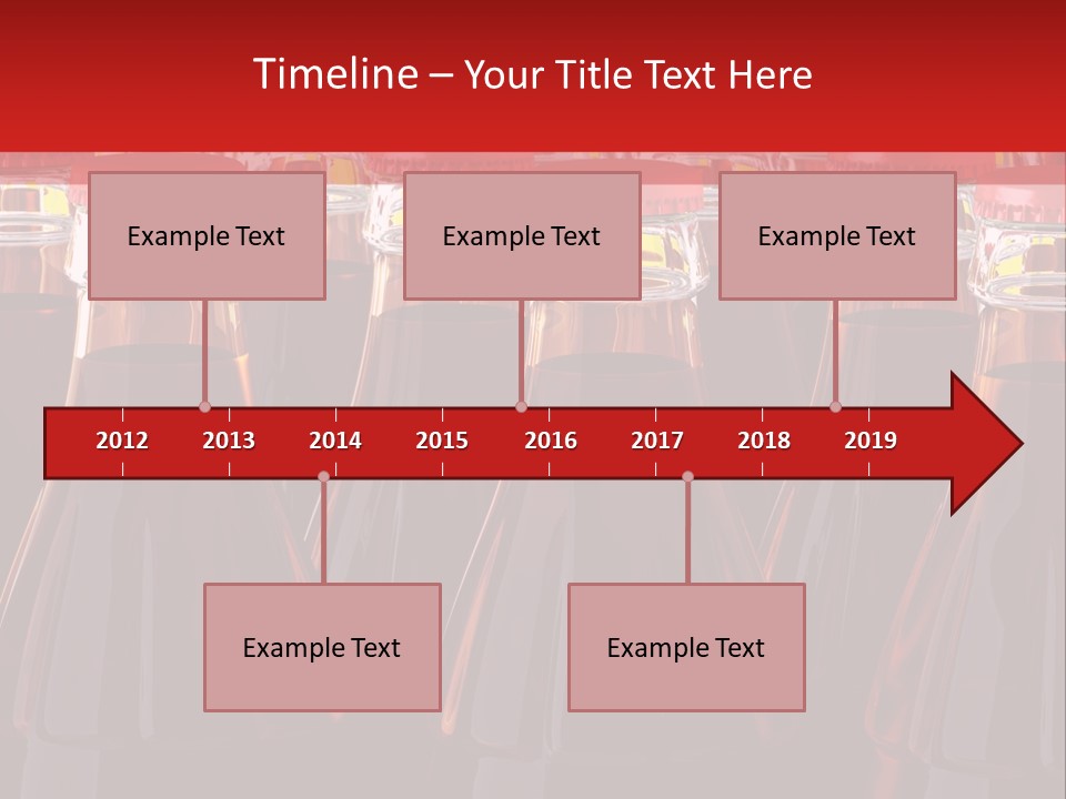 A Group Of Bottles Of Soda With Red Caps PowerPoint Template
