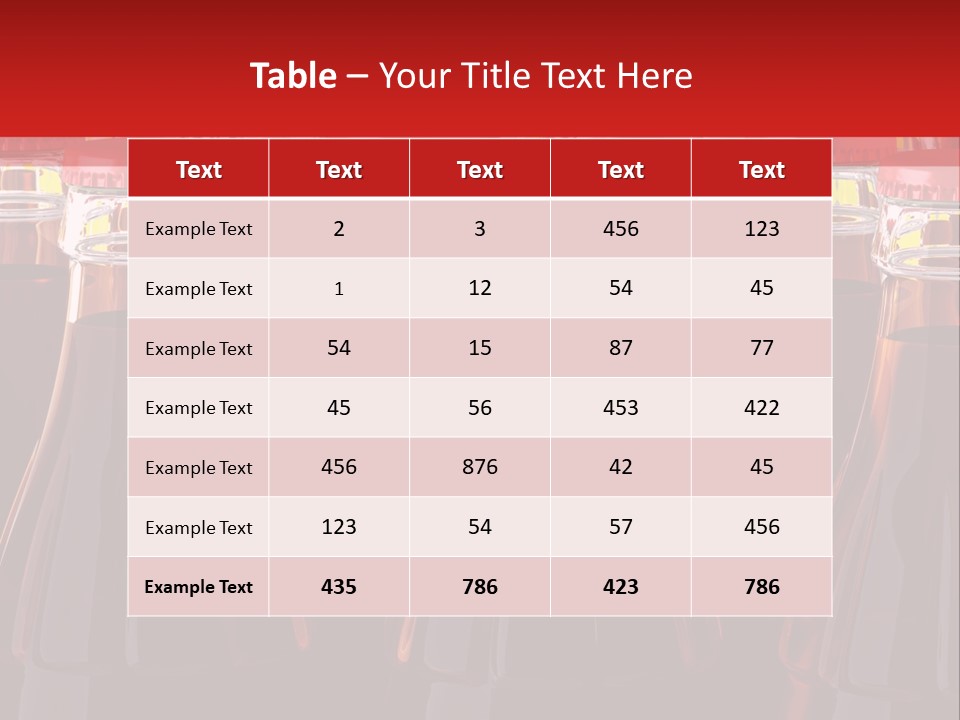 A Group Of Bottles Of Soda With Red Caps PowerPoint Template