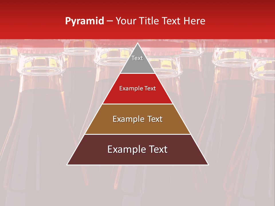 A Group Of Bottles Of Soda With Red Caps PowerPoint Template