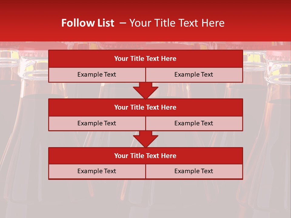 A Group Of Bottles Of Soda With Red Caps PowerPoint Template