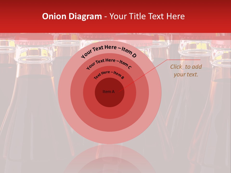 A Group Of Bottles Of Soda With Red Caps PowerPoint Template