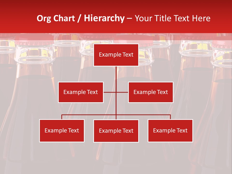 A Group Of Bottles Of Soda With Red Caps PowerPoint Template